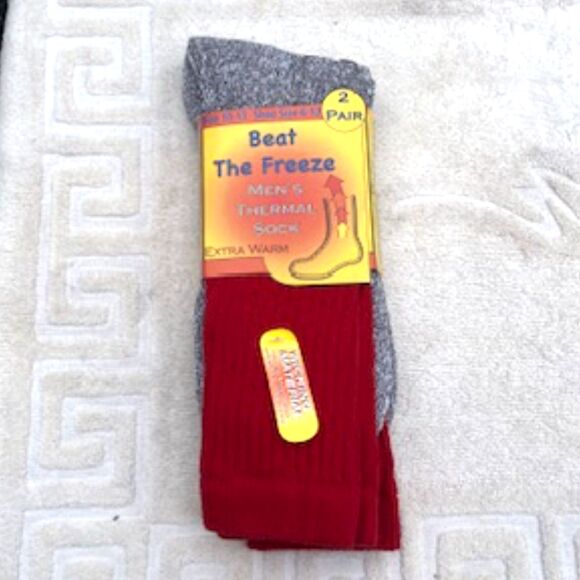 Thermal Socks . Beat the Heat Extra Warm . Size 10-13 . Shoe Size 6-12 . {2} Pac - Picture 1 of 5